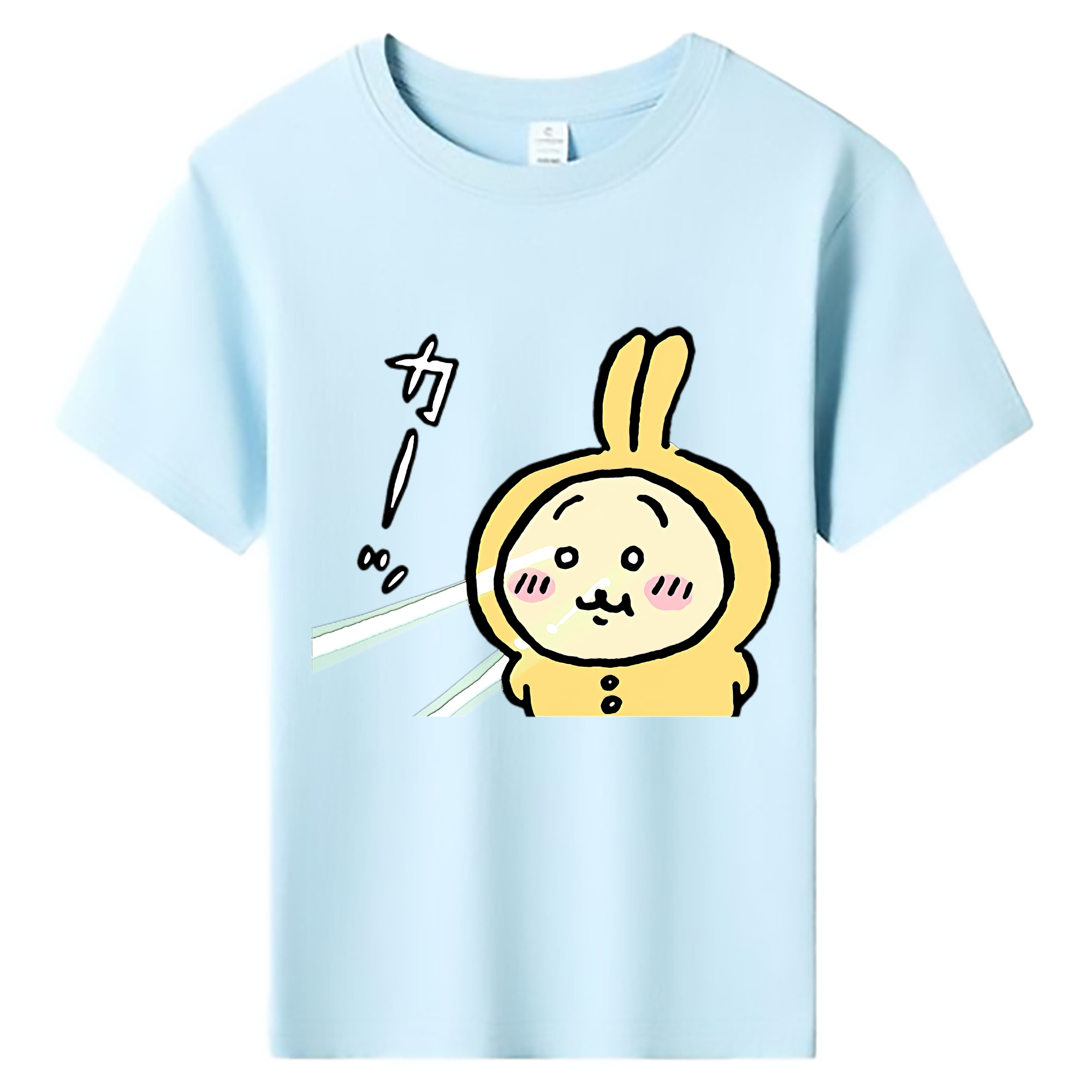 （画像用） ちいかわ うさぎ Chii-kawa usagi 綿100％キッズTシャツ（フロントプリント）